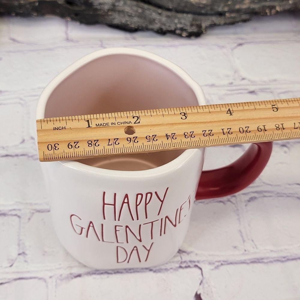Rae Dunn HAPPY GALENTINE'S DAY White/Pink/Red Ceramic Mug - Picture 7 of 7